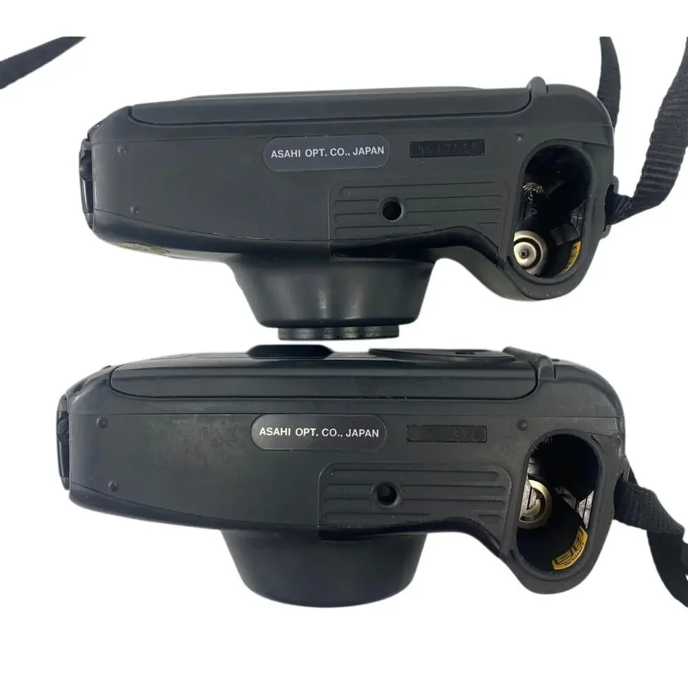 Vtg Pentax Film Camera Lot of 2 !Q Zoom 90 WR Point and Shoot PARTS REPAIR READ